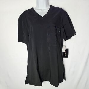 KOI Mens Small Black Scrub Top SIze Small